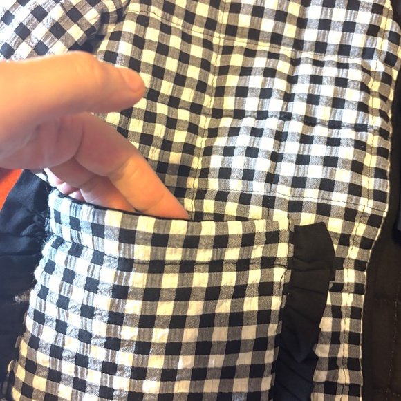 Stoosh black and white gingham reversible quilted blazer jacket NWT - Picture 4 of 11